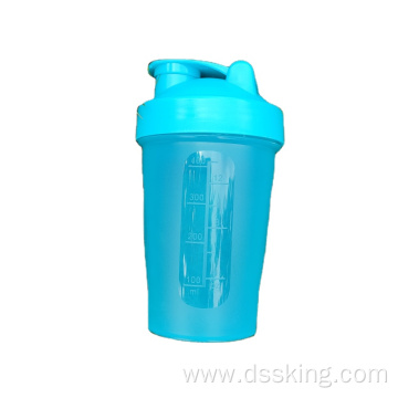 Customized LOGO 400ML shake cup fitness sports reusable water cup with mixing ball